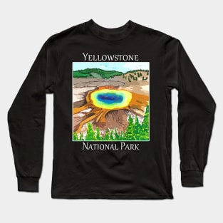 Yellowstone National Park, Prizmatic springs Long Sleeve T-Shirt